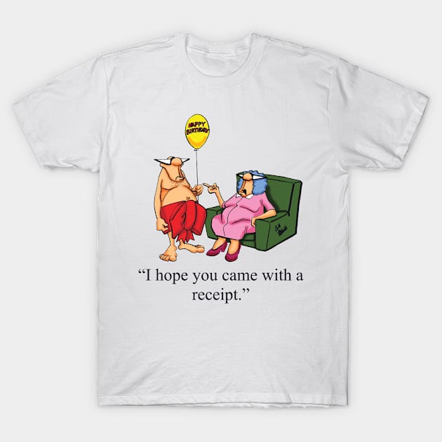 Funny Spectickles Marital Birthday Humor T-Shirt by abbottcartoons